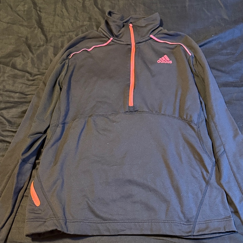 Adidas Black Pullover with Pink Highlights
